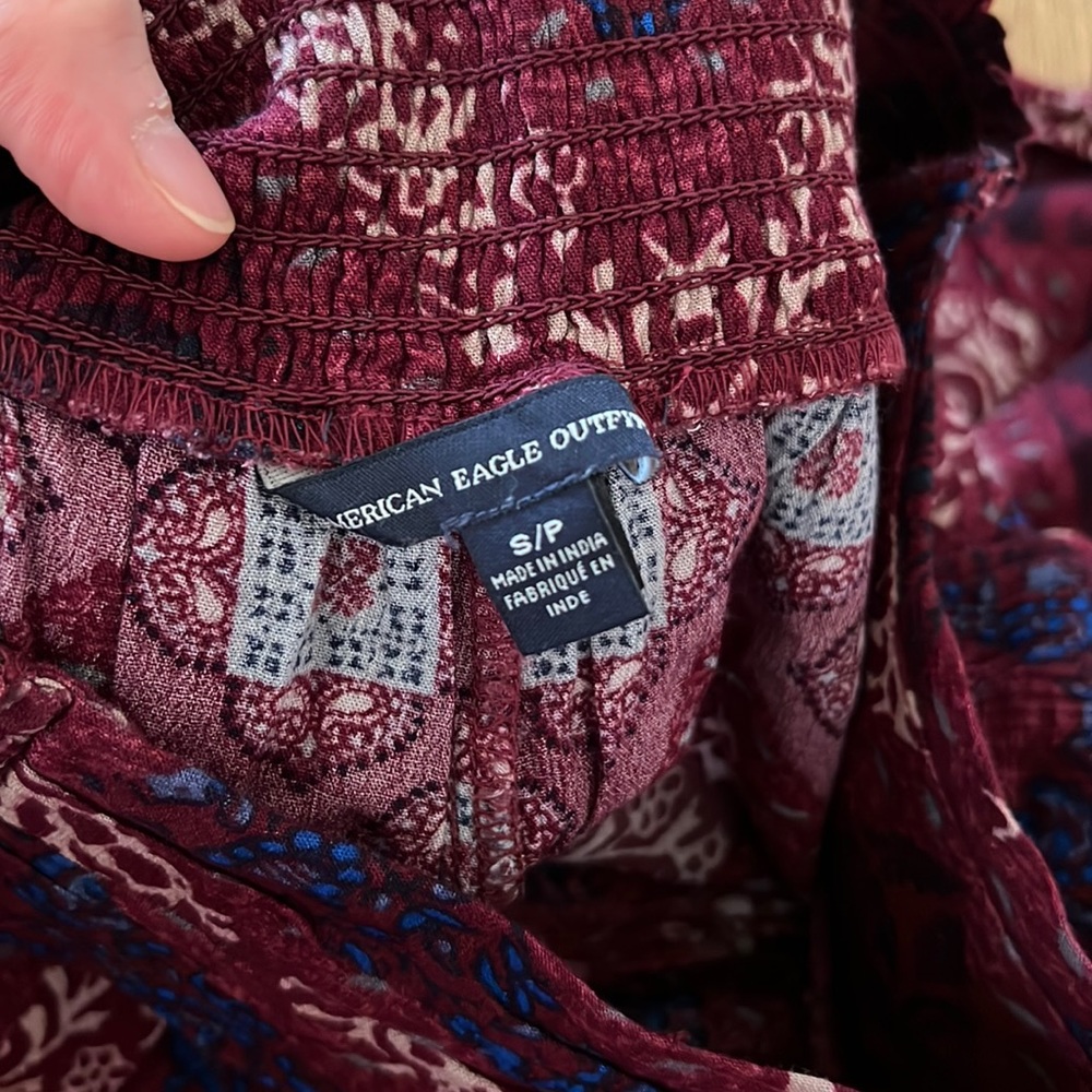 Patterned maroon pants - Picture 6 of 12